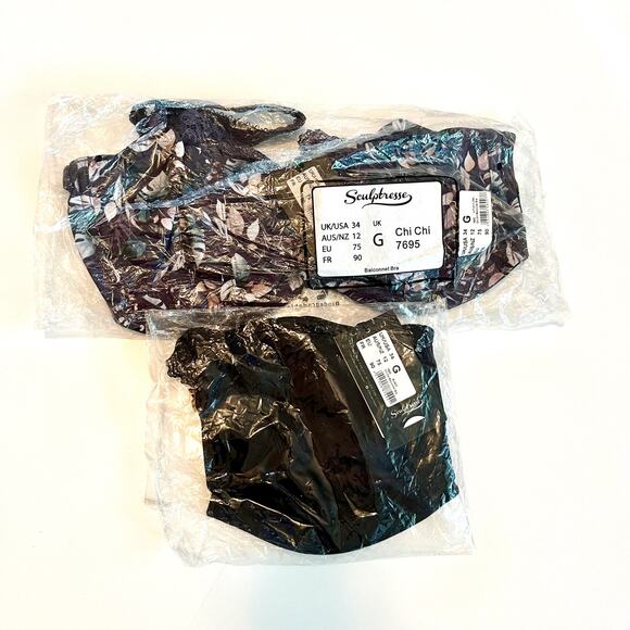 Two NWT Sculptresse by Panache Chi Chi Bras 34G style #7695 - Picture 9 of 10